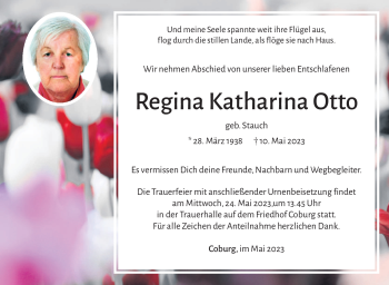 Traueranzeige von Regina Otto von Südthüringer Presse