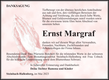 Traueranzeige von Ernst Margraf von Südthüringer Presse