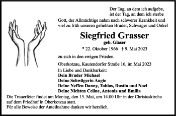 Traueranzeige von Siegfried Grasser von Frankenpost