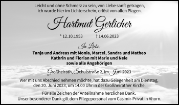 Traueranzeige von Hartmut Gerlicher von Neue Presse Coburg