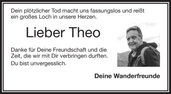 Traueranzeige von Theo  von Frankenpost