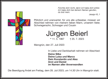 Traueranzeige von Jürgen Beierl von Frankenpost