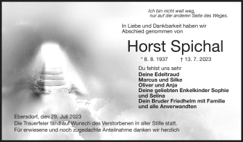 Traueranzeige von Horst Spichal von Neue Presse Coburg