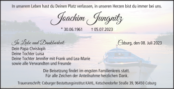 Traueranzeige von Joachim Jungnitz von Neue Presse Coburg