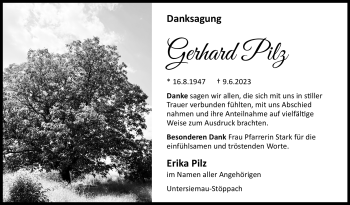 Traueranzeige von Gerhard Pilz von Neue Presse Coburg