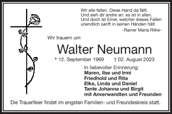 Traueranzeige von Walter Neumann von Frankenpost