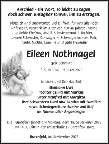 Traueranzeige von Eileen Nothnagel von Südthüringer Presse