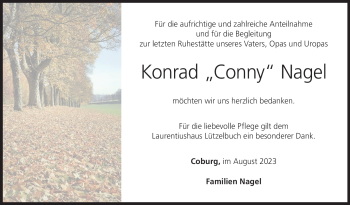 Traueranzeige von Konrad Nagel von Neue Presse Coburg