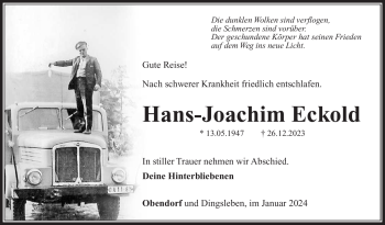 Traueranzeige von Hans-Joachim Eckold von 80048