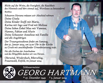 Traueranzeige von Georg Hartmann von 80048