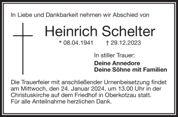 Traueranzeige von Heinrich Schelter von 80048