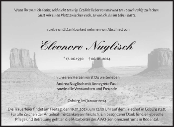 Traueranzeige von Eleonore Nuglisch von 80048