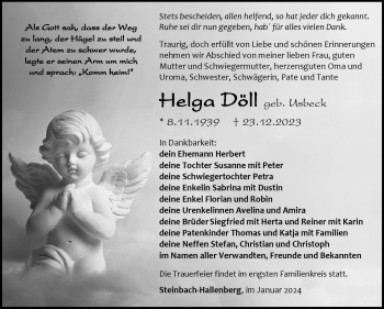 Traueranzeige von Helga Döll von 80048