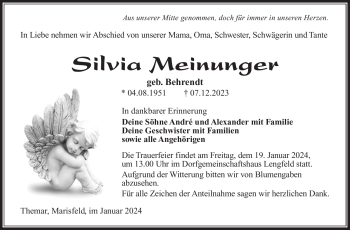 Traueranzeige von Silvia Meinunger von 80048