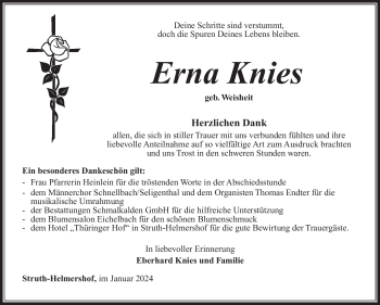 Traueranzeige von Erna Knies von 80048
