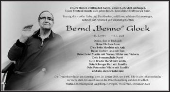 Traueranzeige von Benno Glock von 80048
