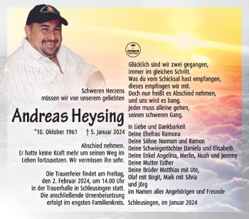 Traueranzeige von Andreas Heysing von 80048