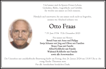 Traueranzeige von Otto Fraas von 80048