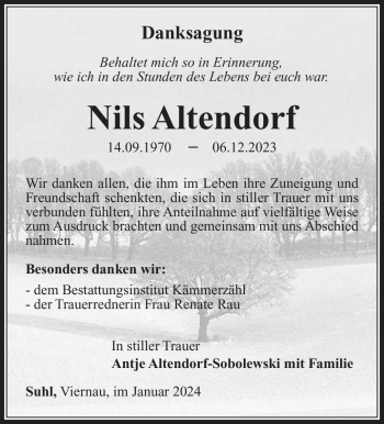 Traueranzeige von Nils Altendorf von 80048