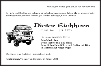 Traueranzeige von Dieter Eichhorn von 80048