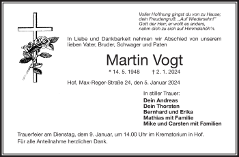 Traueranzeige von Martin Vogt von 80048