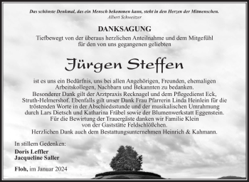 Traueranzeige von Jürgen Steffen von 80048