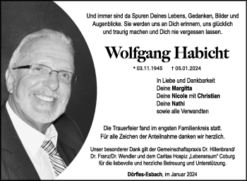 Traueranzeige von Wolfgang Habicht von 80048