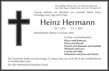 Traueranzeige von Heinz Hermann von 80048