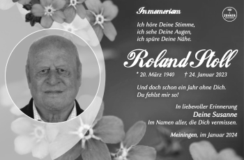 Traueranzeige von Roland Stoll von Südthüringer Presse