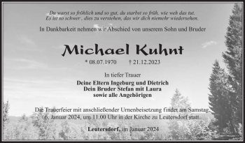 Traueranzeige von Michael Kuhnt von 80048