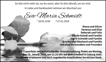 Traueranzeige von Eva-Maria Schmidt von 80048