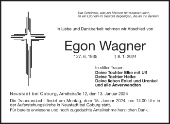 Traueranzeige von Egon Wagner von 80048
