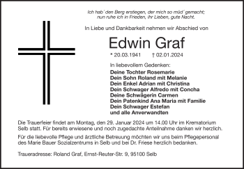 Traueranzeige von Edwin Graf von 80048