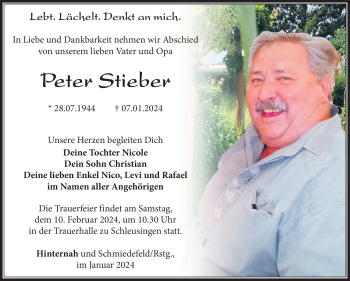 Traueranzeige von Peter Stieber von 80048