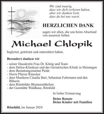 Traueranzeige von Michael Chlopik von 80048