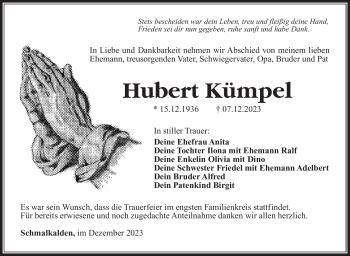 Traueranzeige von Hubert Kümpel von 80048