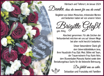 Traueranzeige von Brigitte Glaßl von 80048
