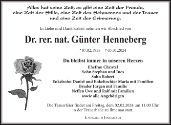 Traueranzeige von Günter Henneberg von 80048
