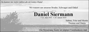 Traueranzeige von Daniel Siermann von Frankenpost