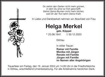 Traueranzeige von Helga Merkel von 80048