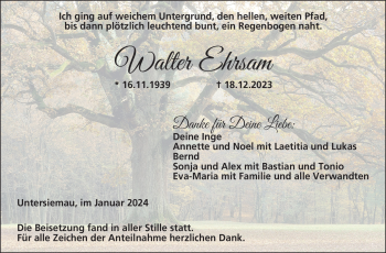 Traueranzeige von Walter Ehrsam von 80048