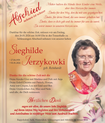 Traueranzeige von Sieghilde Jerzykowki von 80048