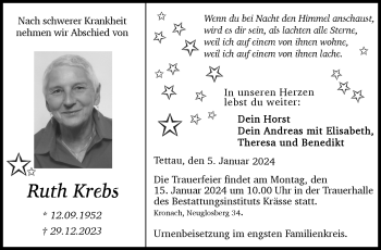 Traueranzeige von Ruth Krebs von 80048