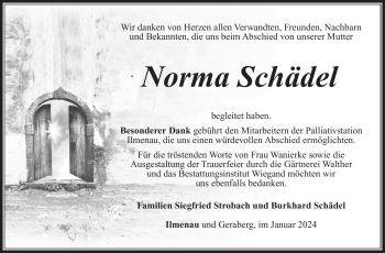 Traueranzeige von Norma Schädel von 80048