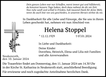Traueranzeige von Helena Stoppel von 80048