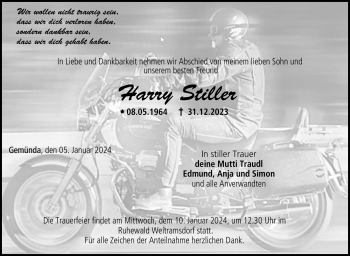 Traueranzeige von Harry Stiller von 80048