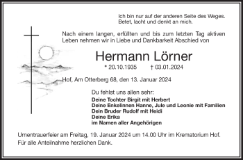 Traueranzeige von Hermann Lörner von 80048