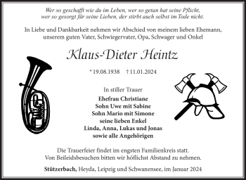 Traueranzeige von Klaus-Dieter Heintz von 80048