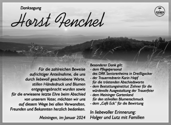 Traueranzeige von Horst Fenchel von 80048