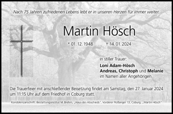 Traueranzeige von Martin Hösch von 80048
